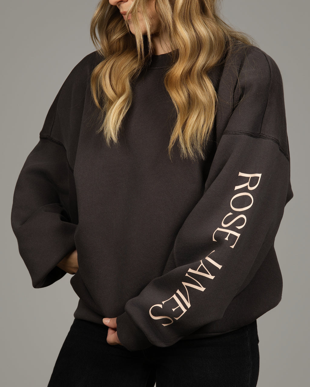 Rose James x Elwood Crew Neck Sweatshirt - Vintage Black
