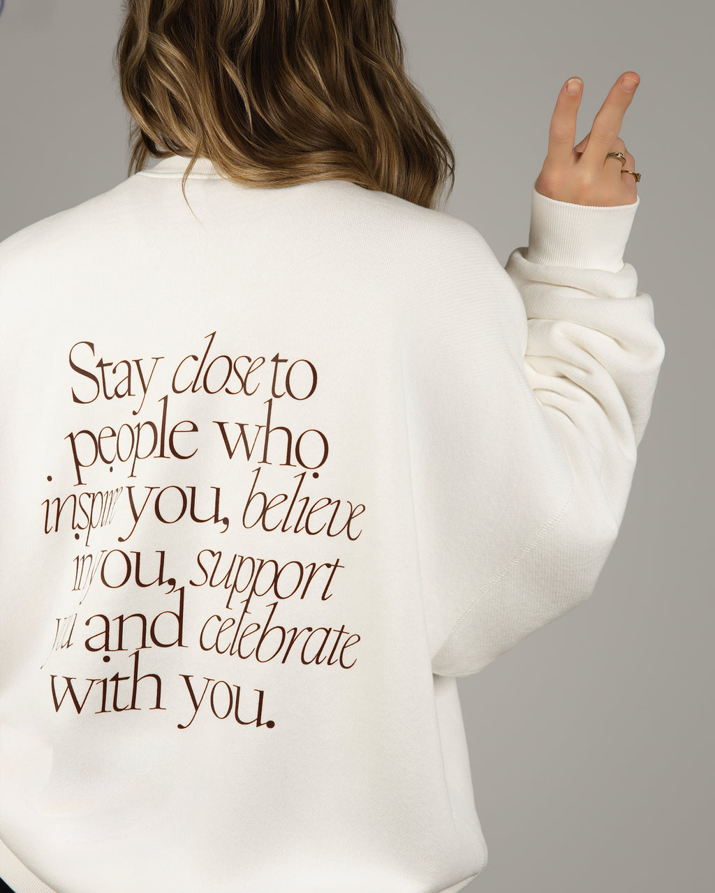 Rose James x Elwood Crew Neck Sweatshirt - Vintage White