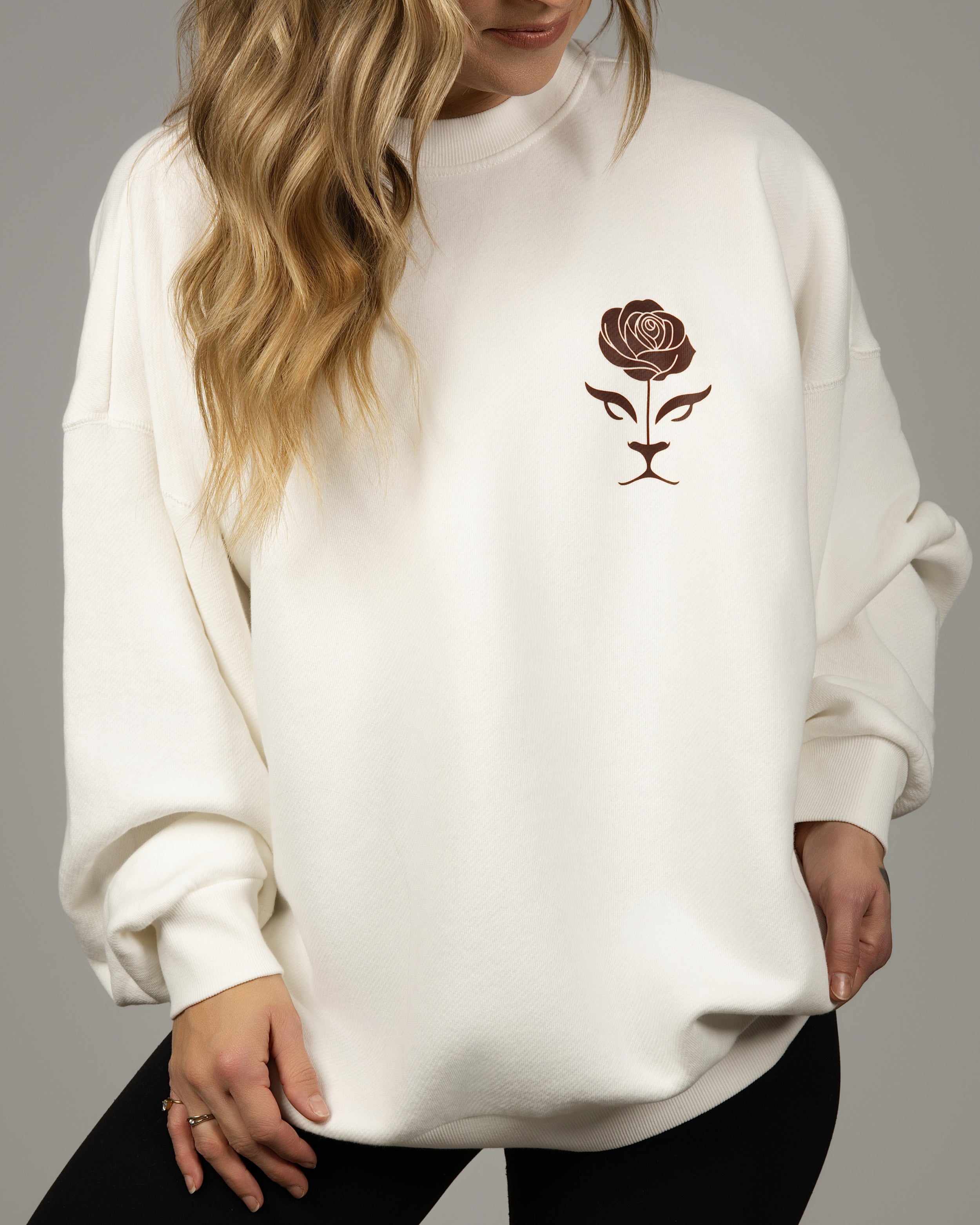 Rose James x Elwood Crew Neck Sweatshirt - Vintage White
